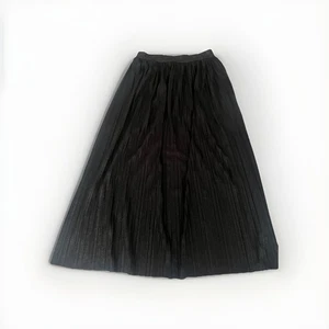 Vintage 90s Pleated A-Line Midi Skirt Size M-38 Fall Black Sparkle Boho Y2K - Picture 1 of 4