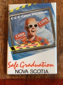 C-C-C-Catch The Wave Coca Cola Max Headroom Vintage Pinback Pin Button Coke... - Bild 1 von 2