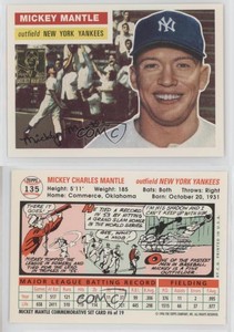 2011 Topps 60 Years of Topps Original Back Mickey Mantle #135.2 HOF
