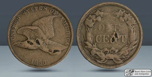1858 Flying Eagle Cent, Small Letters, Fine Details, Free Shipping in USA, C7514 - Picture 1 of 1