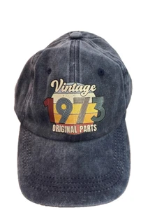 Gorra de béisbol gris ajustable vintage 1973 piezas originales para mujer - Imagen 1 de 4