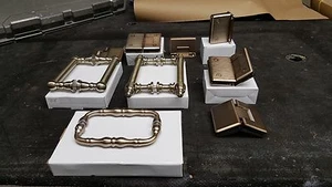 OUR NEWEST BRUSHED BRONZE OR BRUSHED GOLD 3 PIECE COMBO 2 HINGES & 1 HANDLE - Picture 1 of 2