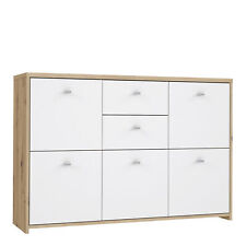 2 Drawers 5 Doors Storage Cabinet Artisan Oak White Organizational Needs Metz