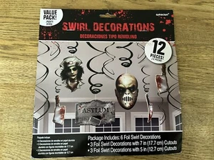 Asylum Scary Haunted House Carnival Halloween Party Hanging Swirl Decorations - Picture 1 of 2