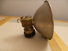 Vintage Brass JUSTRITE Miners Carbide Light Mine Lamp - 7" Reflector