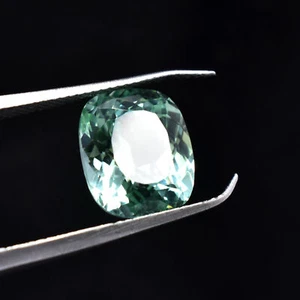 CERTIFIED Natural Bluish Green Sapphire 5.35 Ct Loose Gemstone Rare Cushion Cut - Picture 1 of 13