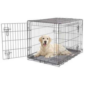 Dog Cage Crate DOGIT 2 Door Black Metal Wire Pet Training Home Kennel 5 Sizes - Picture 1 of 6