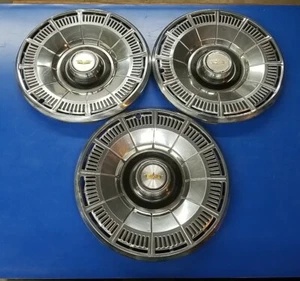 *THREE* Vintage 1980-1985 Chevrolet Impala Caprice 15" Hubcaps Wheel Covers USED - Picture 1 of 14