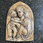 Vintage Beautiful Madonna/Mary and Child Wall Plaque signed by the artist