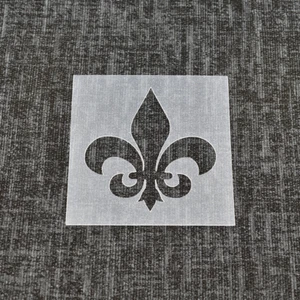 Fleur De Lis 2 Stencil - Reusable High Quality Strong 350 Micron Stencils. - Picture 1 of 2