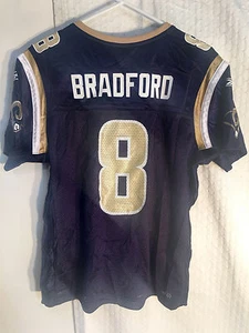 Reebok Women's NFL Jersey St. Louis Rams Sam Bradford Navy sz L - Picture 1 of 2