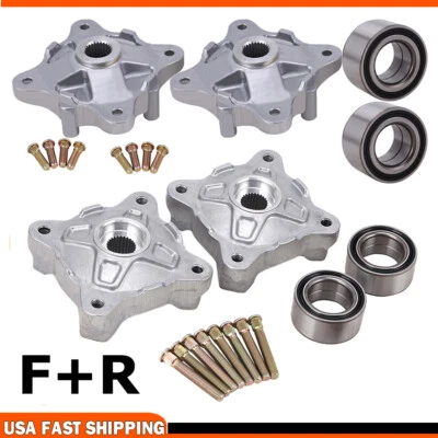 Front & Rear Wheel Hubs W/Studs & Bearings Set For Polaris Sportsman 450 07-2020 - Image 1 of 4