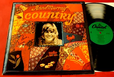 Anne Murray "COUNTRY" 1974, Capitol RE Signed Cover W/Provenance. NM/EX - Image 1 of 4