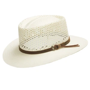 Ultrafino Monte Carlo Golf Airway Vented Gambler Straw Hat - Picture 1 of 12