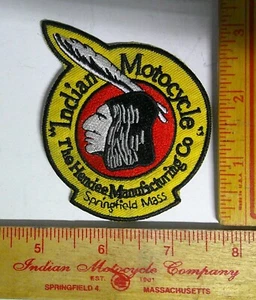 Indian Motorcycle Patch Vintage Sammlerstück Old Biker "USA MC" Cycle Memorabilia - Bild 1 von 3