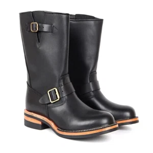 Botas de cuero de vaca artesanales estilo británico motocicleta motociclista ingeniero - Imagen 1 de 21