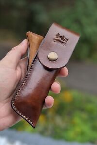 LEATHER CASE for OPINEL naumber 9 KNIFE with belt loop