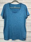 Women’s Nike Dri Fit Short Sleeve Shirt Teal Turquoise Blue Size XL Pullover