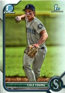 COLE YOUNG - 2022 Bowman Draft Chrome #BDC-112 Refractor 1st RC - Mariners - QTY - Picture 1 of 2