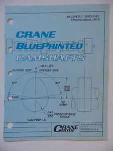 Vintage Original 1975 Kran Bauplan Nockenwellen Katalog und Preislisten - Bild 1 von 6