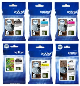 Genuine Brother LC422, Ink Cartridge, MFC-J5340DW, MFC-J5345DW, MFC-J5740DW, Lot - Picture 1 of 9
