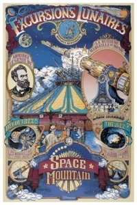 DISNEYLAND PARIS SPACE MOUNTAIN - COLLECTOR POSTER - BUY ANY 2 GET ANY 1 FREE!! - Picture 1 of 3