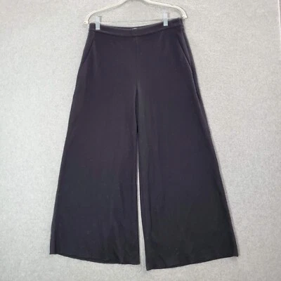 Pantalones de mujer Vince 8 negros mezcla de lana pierna ancha cintura alta tobillo LEER Foto 1 de 4