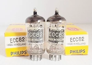NOS Matched Pair Philips ECC82 (12AU7) Vacuum Tubes - Made in Holland - Picture 1 of 3