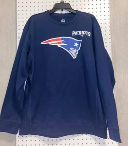 NEW ENGLAND PATRIOTS "MAJESTIC PERFORMANCE" CREWNECK SWEATSHIRT MEN'S XL - Picture 1 of 7