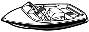 Cubierta de barco 7,6 oz diseñada para adaptarse para barcos de esquí de torneo 17'6""-18'6"" x 84"" E/S - Imagen 1 de 14
