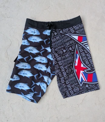 Maui Built Board Shorts Hawaiian Flag Size 30 Red White Blue Black Aloha Culture - Image 1 of 4
