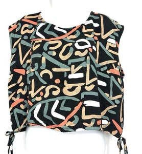 The Odells Geometric Top Multi Color V-Neck Pullover Back Cut Out Size Large - Picture 1 of 9