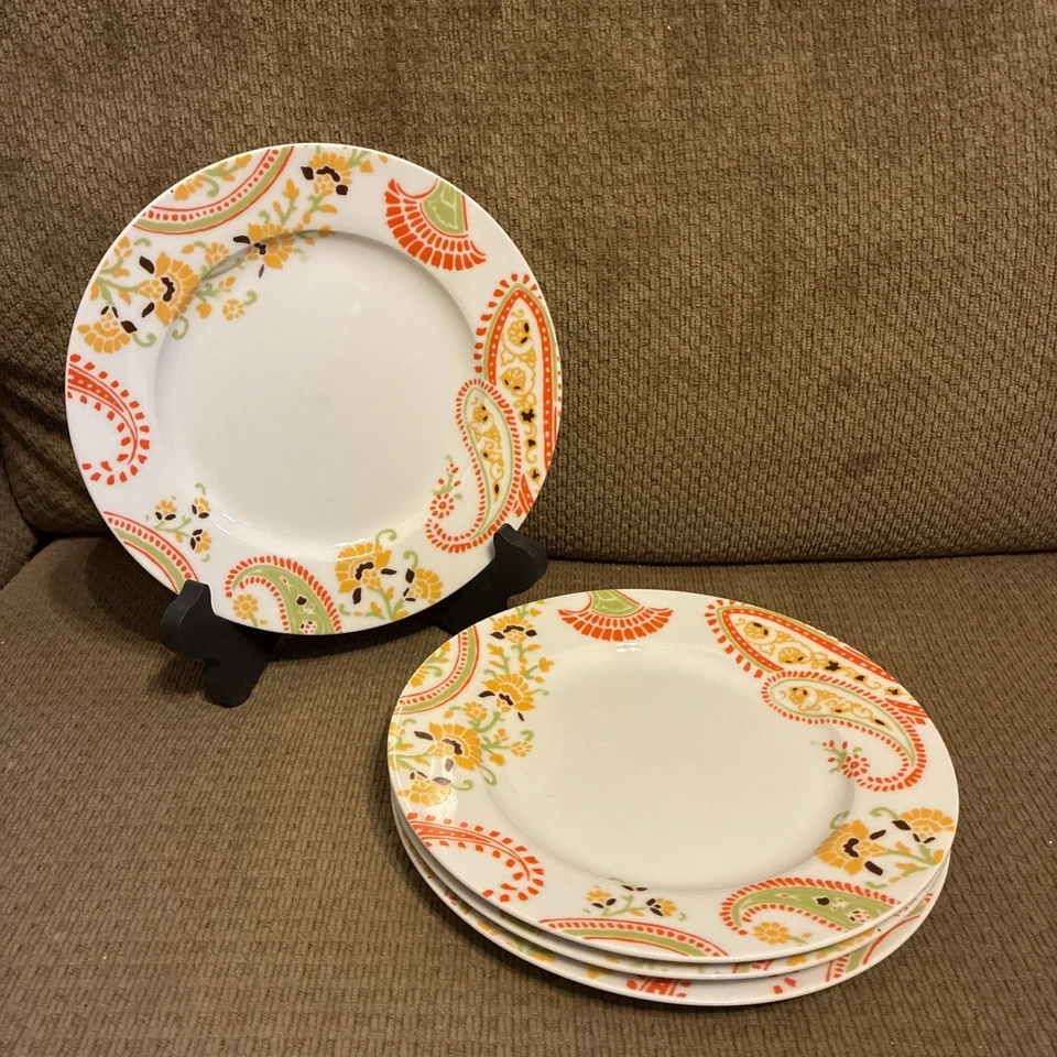 4 pratos de salada Rachael Ray Paisley K014 - Imagem 1 de 4