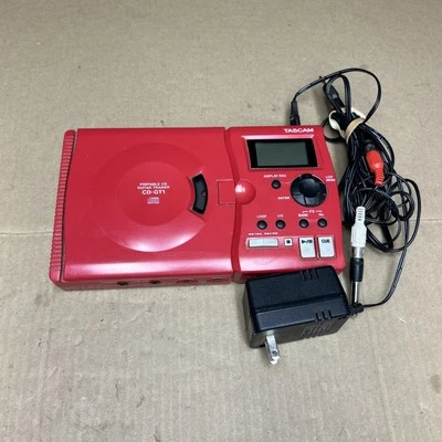 TASCAM Portable CD Guitar Trainer CD-GT1 Player Red With Adapter - Image 1 of 4