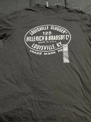 LOUISVILLE SLUGGER Camiseta de Béisbol Louisville KY NUEVO Adulto X-Grande XL GRIS Foto 1 de 4