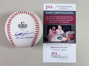 Seth Conner Signed 2023 World Series Baseball JSA COA Rangers 23 WS Champs - Picture 1 of 9