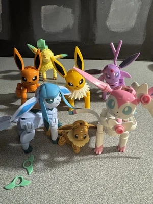 Lote Mega Construx Pokémon Eeveelution – Sylveon Espeon Glaceon + Peças Figuras - Imagem 1 de 4
