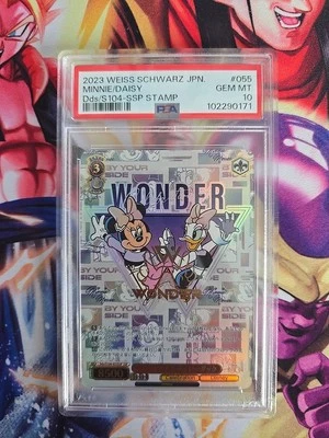 2023 Weiss Schwarz Disney 100 Minnie & Daisy SSP Stamp PSA 10 GEM MInt - Image 1 of 2
