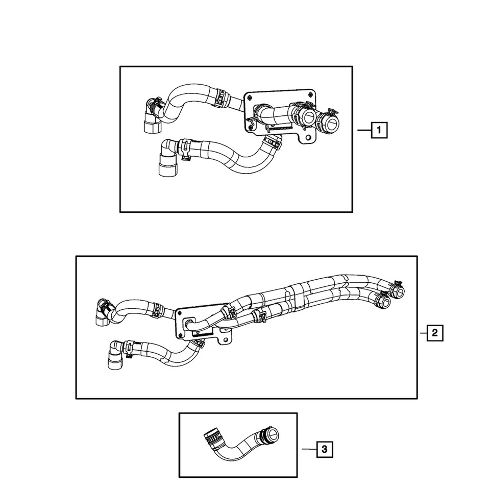 Manguera de refrigeración 68253365AA Mopar para Jeep Grand Cherokee 2015-2019 Foto 1 de 1