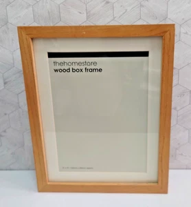 TheHomeStore Wood Box Frame – Natural Finish – Suits 8" x 10" Photo - Picture 1 of 17