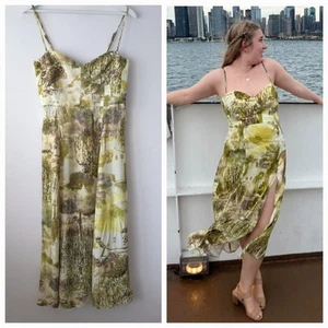 Zara Midi Sommer Bandeau Slip Kleid Größe Medium M 10 12 - Bild 1 von 9