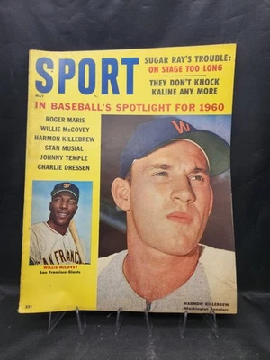 1960 年 5 月体育杂志-Harmon Killebrew、Sugar Ray、Roger Maris、Stan Musial 等 — 第 1/4 张图片