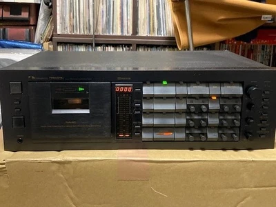 NAKAMICHI DRAGON Auto Reverse Cassette Deck Black Working Confirmed - Image 1 of 4