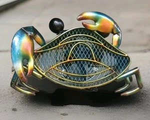 Deco Breeze Blue Crab Figurine Electric Fan Works - Picture 1 of 7