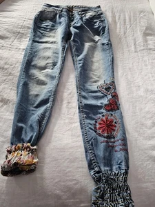 Desigual womens jeans size 28 embroidery - Bild 1 von 8