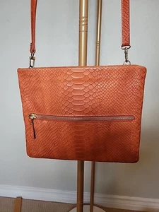 Gigi New York Umhängetasche geprägtes Leder orange - Bild 1 von 14