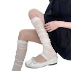 Women Leg Warmers Socks Lace Mesh See Through Long Socks Summer Leg Cover