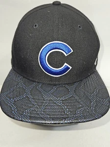 '47 Brand Chicago Cubs Snakeskin Spider Web Leather Bill Hat Cap Snapback NWT - Picture 1 of 12