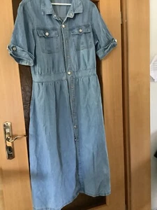 XXL Jeanskleid blue lang Taschen - Bild 1 von 2