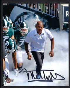 Fotografía firmada por Mel Tucker de 8"x10" Beckett Autenticada Michigan State pose 2 - Imagen 1 de 1